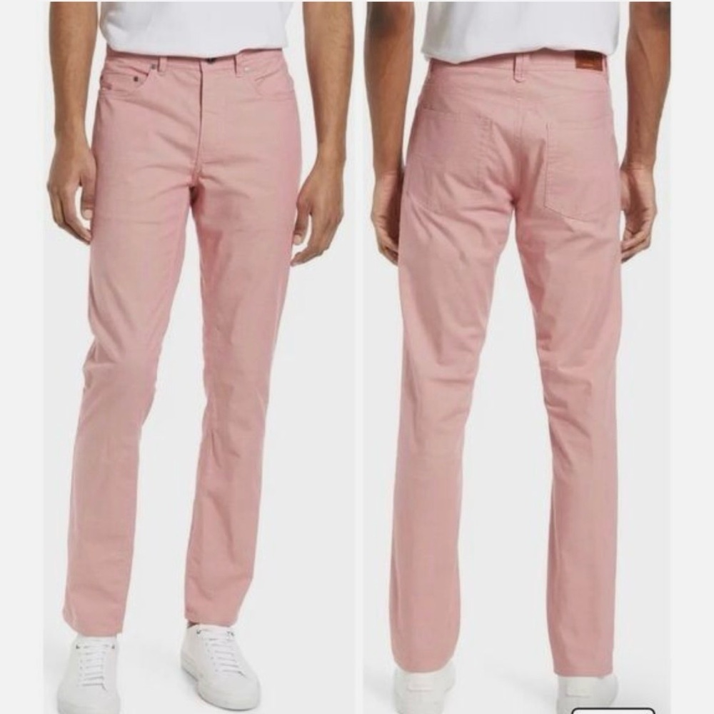 New Rodd & Gunn Straight Fit Jean Pants Coral Red Lived In Washed Sz 30R 32L